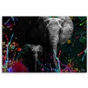 Canvasbillede, elefant dyr abstrakt