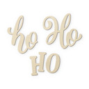 3D Holz Schriftzug Weihnachten - Ho Ho Ho - Pappel