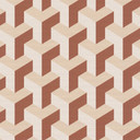 tapeta 3D wzór kostki beżowo-brązowa - geometryczna tapeta z włókniny nowoczesna