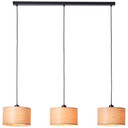 Pendelleuchte Michael, beige, 120 x 110 cm, Holz Pendelleuchte