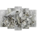 5 stykke lærredstryk, Saint Lotus-blomster