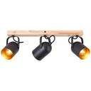Spotbalken Sebastian, gold, 17,5 x 57,5 cm, Holz Lampe