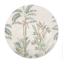 Plakat Las tropikalny z kakadu - Bloomery Decor - okrągły