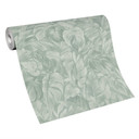 Papier peint intissé imitation jungle vert