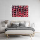 Canvasbillede, rød geometri