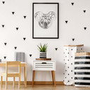 Plakat - Origami Koala - srebrny wygląd