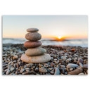 Canvasbillede, Zen-sten på en strand
