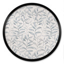 Plakat Delicate Watercolour Leaves - Soft Grey - Bloomery Decor - okrągły