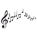 Sticker mural – Notes de musique