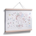 Plakat Kvilis - Unicorn Love - Jednorożec na balonowym przyjęciu