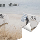 Fototapeta plaża z widokiem na morze - okrągła - tapeta flizelinowa/tapeta flizelinowa samoprzylepna