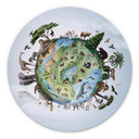 Tableau sur alu-Dibond rond Kikki Belle - Monde animal