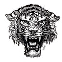 Sticker mural - Miami Ink - Tiger 
