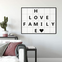 Plakat z siatką - Home Love Family