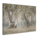 Canvas schilderij schattige bosdieren tussen bomen - Ms Tiff