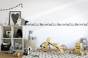 Tapet, non-woven Kids Walls hvid, grå