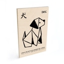 Houten Wanddecoratie Geometrische Hond Origami - Krygowski