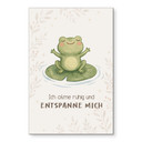 Alu-Dibond Wandbild mit Frosch - Kraftsatz 'Ich atme ruhig' für Kinder