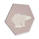 Hexagon - Alu-Dibond wit - Ijsberen