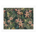 Plakat natura dżungla z papugami nocna zieleń - Bloomery Decor