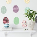 Sticker mural Set d'œufs de Pâques multicolores (21 pièces)