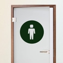 Muursticker Emoji WC Heren