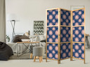 Japanischer Paravent, Raumteiler freistehend, Trennwand - Sunny Patterns: Repeating Sun Motif