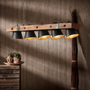 Pendelleuchte Maria, braun, 115 x 95 cm, Holz Pendellampe, dimmbar