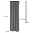 Homing Fertigschal mit verdeckten Schlaufen Oskar anthrazit -  2,45 x 1,4 m