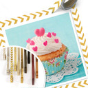 Poster - Hearts on Cupcake