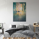 Akrylbillede skovmagi ved solnedgang - SpaceFrog Designs