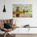 Tableau sur verre Zamart - Kandinsky rencontre les moulins des Pays-Bas