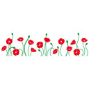 Sticker mural - Champ de Coquelicots