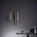 Pendelleuchte Eddy, braun, 180 x 40 cm, Metall