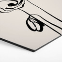 Sekskantet Billede Line Art To valmuer - Cats & Dotz - aluminium dibond