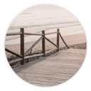 Tableau sur alu-Dibond rond 1X Studio - Chemin vers la plage