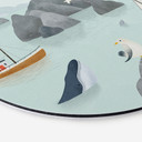 Wanddecoratie Maritiem Kustmotief met Vuurtoren - Oliver Robins - Alu-Dibond - Rond