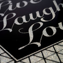 Wandbild Live-Laugh-Love - Silber Glitzer