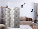 Paravent Séparation de pièce - Blanc noble, 5 pièces - 225x172 cm