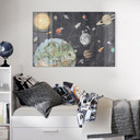 Acrylglasbild Sonnensystem mit Planeten und Erde - Ms Tiff