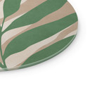 Tableau en verre Branches tropicales dans un jeu de couleurs douces - Costa - Rond