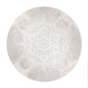 Plakat Soft Mandala na szaro-beżowym tle - Bloomery Decor - Okrągły