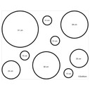 Wallsticker - 2-farvede Retro Ringe