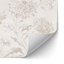 Samoprzylepny panel ścienny do kuchni z polnymi kwiatami w kredowym kolorze Greige - Bloomery Decor