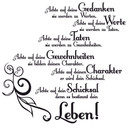 Wandtattoo Achte auf deine Gedanken