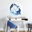Sticker mural Kvilis - Dauphin - Rond