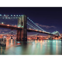 Fototapet Manhattan Bridge at Night 2 - 336x260 cm