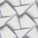 Tapeta z włókniny o geometrycznych kształtach i metalicznym efekcie w kolorze szarym