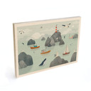 Houten Wanddecoratie Maritiem Kustmotief met Vuurtoren - Oliver Robins