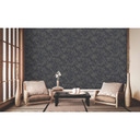 Livingwalls Metropolitan Stories 2 Mio - Tokio Papier peint floral, Gris, Métallique, Noir